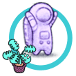 Avatar violeta con una planta Avatar violeta con una planta
